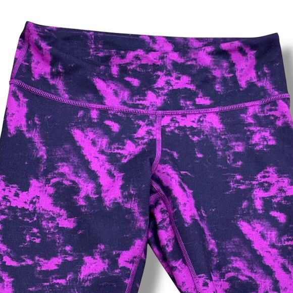 Lululemon Size 6 Wunder Under Purple Tie Dye Luon Pull On Stretch Leggings - Picture 2 of 5